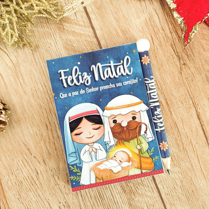 Imagem 1 - Bloquinho de Anotações com Lápis- Natal