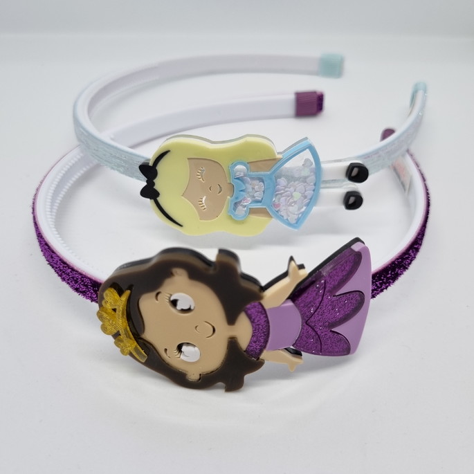 Imagem 2 - Kit com 2 Tiaras com Aplique - Princesas