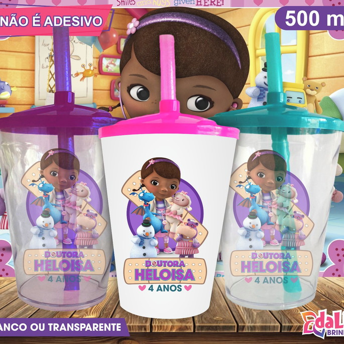 Imagem 1 - Copo Twister Personalizado Doutora Brinquedos - 500 ml