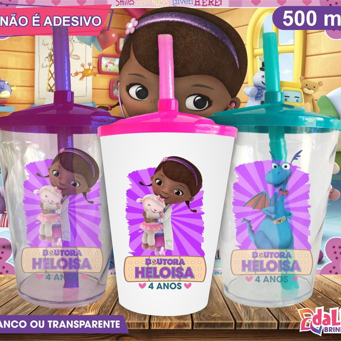 Imagem 1 - Copo Twister Personalizado Doutora Brinquedos Mod.2 - 500 ml