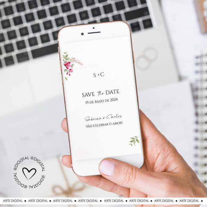 Imagem 1 - Save the Date romantico