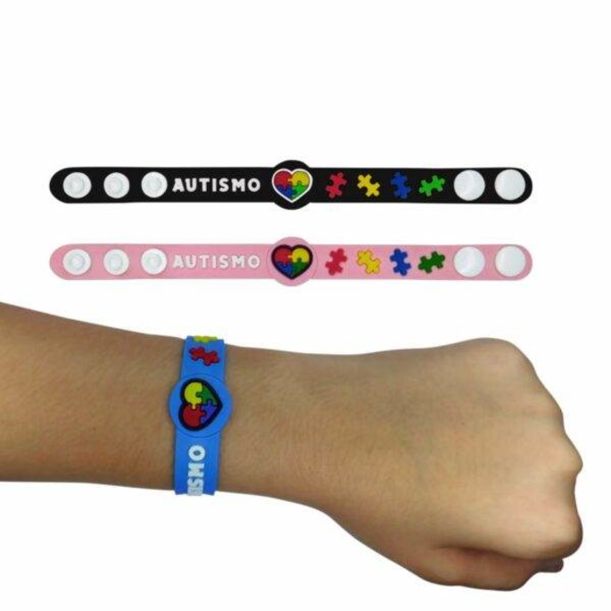 Imagem 1 - Pulseiras Modelo Autismo 19cm Pacote com 3 Unidades