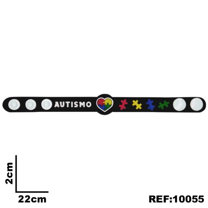 Imagem 2 - Pulseiras Modelo Autismo 19cm Pacote com 3 Unidades