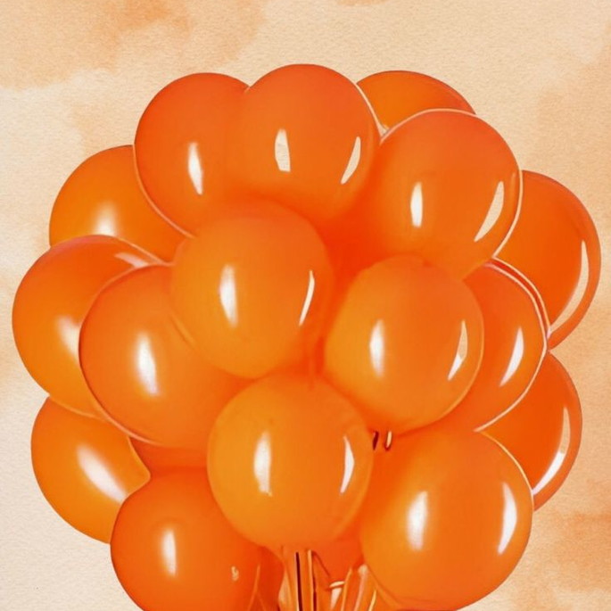 Imagem 3 - Bexiga Balão Liso Laranja 9 Polegadas 50 Unidades