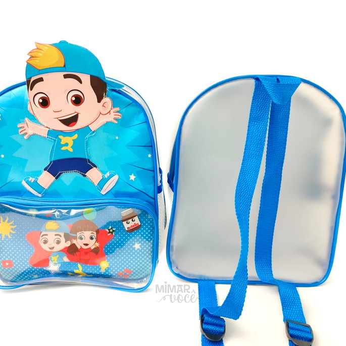 Imagem 2 - 20 Mochila 3d Translúcida com Bolso + Tag - Luccas Neto