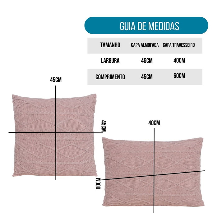 Imagem 2 - Kit Peseira de Trico Decorativa para Cama Casal Queen 230x60