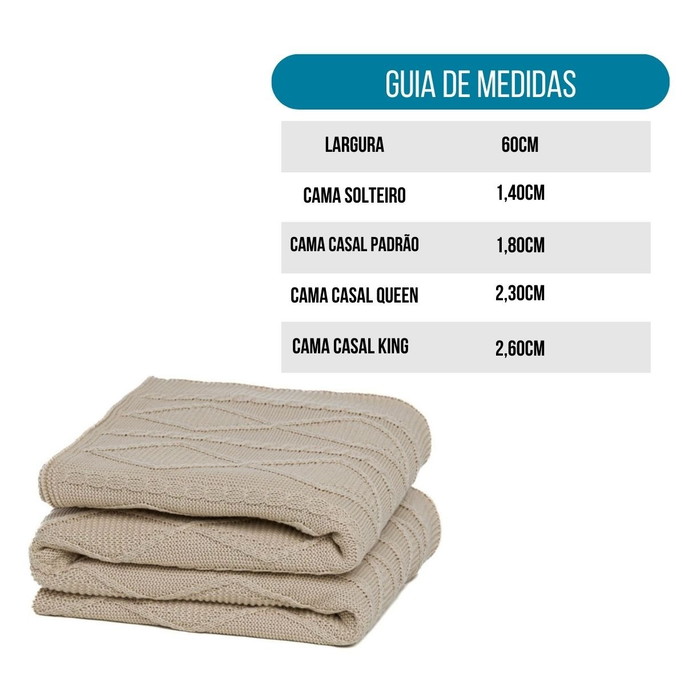 Imagem 3 - Kit Peseira de Trico Decorativa para Cama Casal Queen 230x60