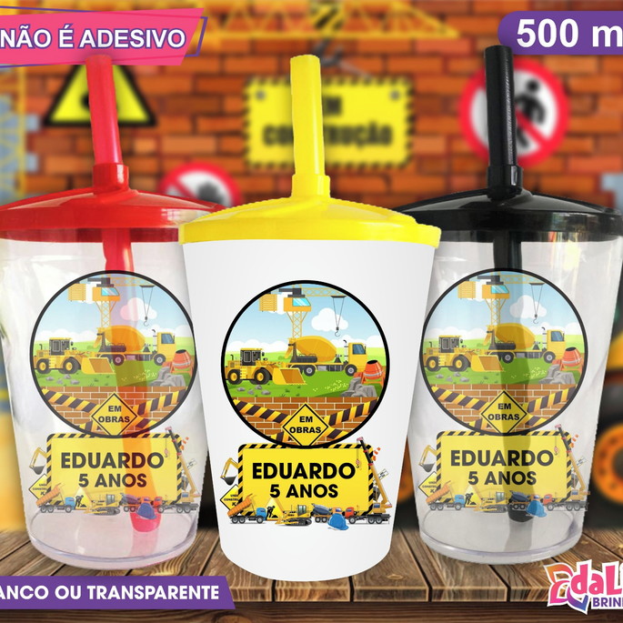 Imagem 1 - Copo Twister Personalizado Construção Civil - 500 ml