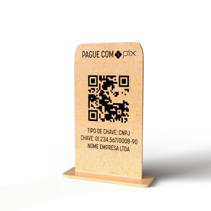 Imagem 2 - Placa Pix 15x9cm em mdf com Qr Code