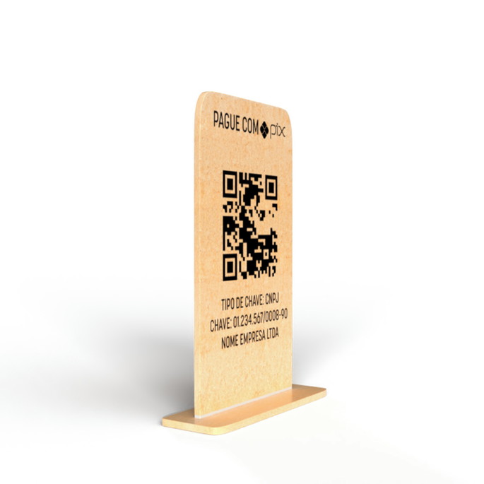 Imagem 3 - Placa Pix 15x9cm em mdf com Qr Code