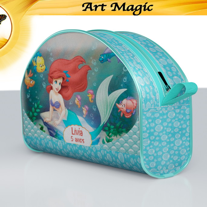 Imagem 1 - Necessaire Pequena Sereia Ariel 16cmx10cm