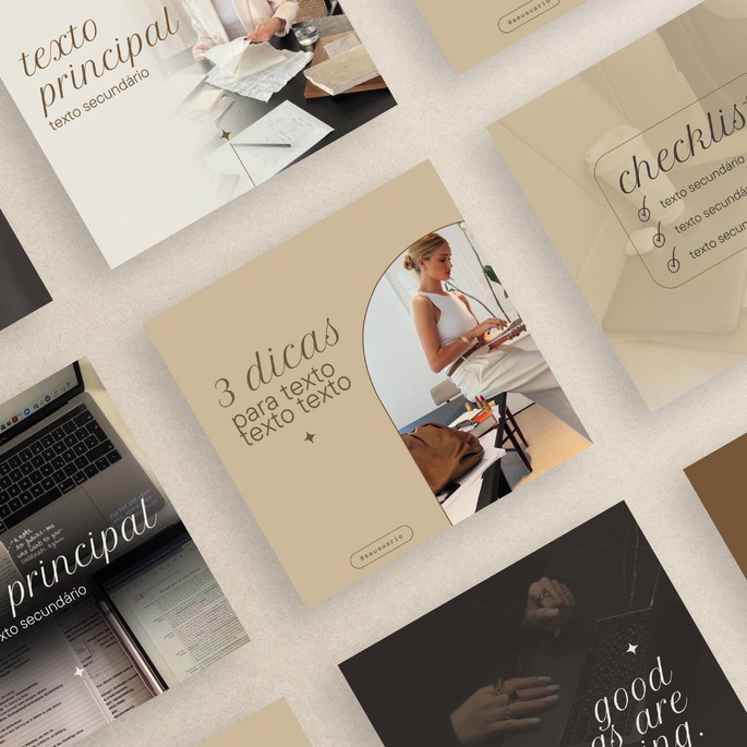 Imagem 1 - Pack Editável Canva Minimalista - 90 Artes