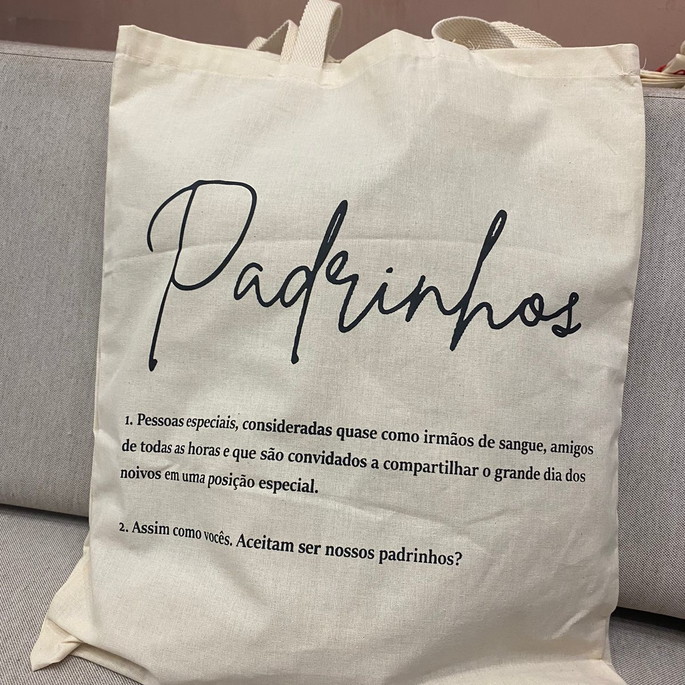 Imagem 4 - Ecobag de Casamento, Ecobag Padrinhos