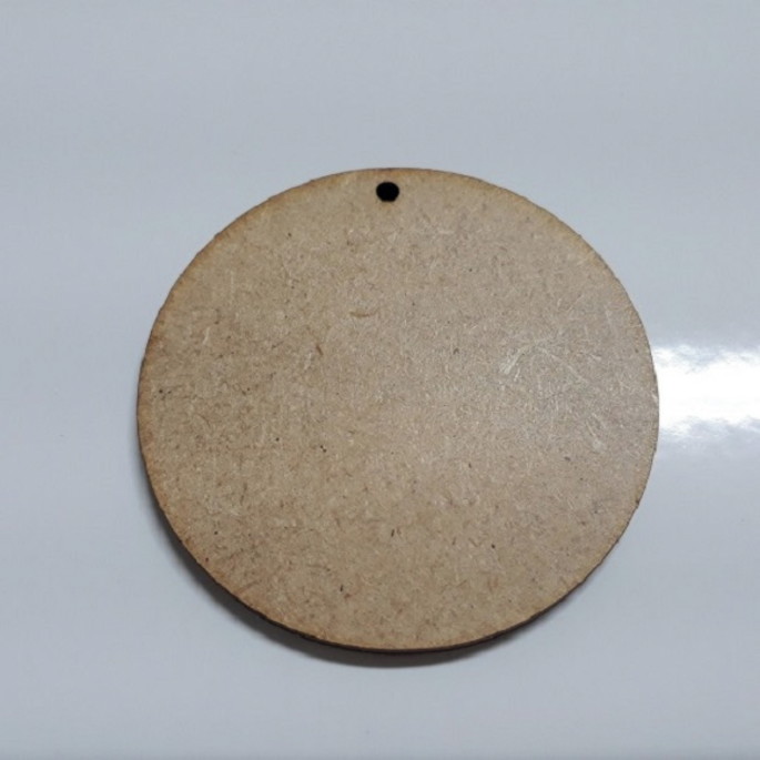 Imagem 2 - Kit com 100 Bolachas 4 cm com 1 Furo mdf Crú Círculo Aplique