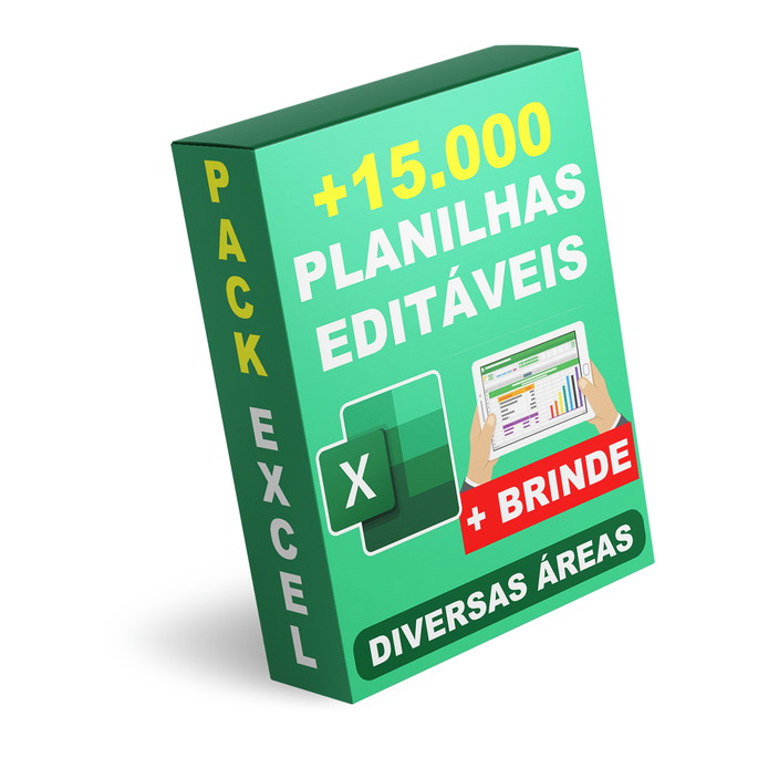 Imagem 1 - Planilha Excel - Pack com +15000 Modelos para Diversas Áreas