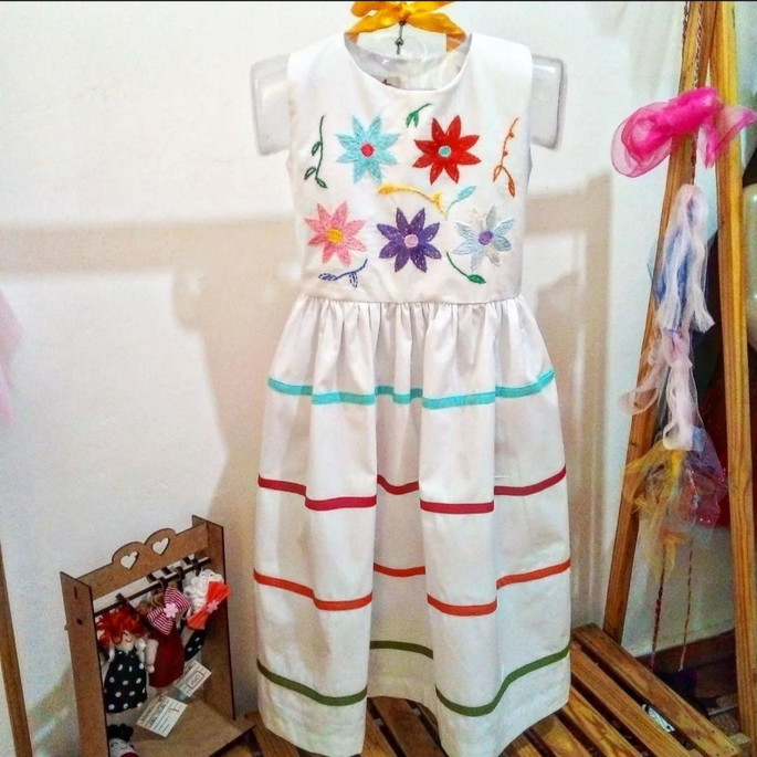 Imagem 3 - Vestido Flores Bordadas