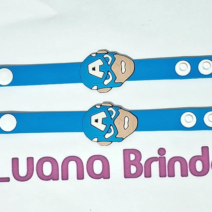Imagem 3 - Pulseira Super Heróis Emborrachado Pacotes com 3 Unidades