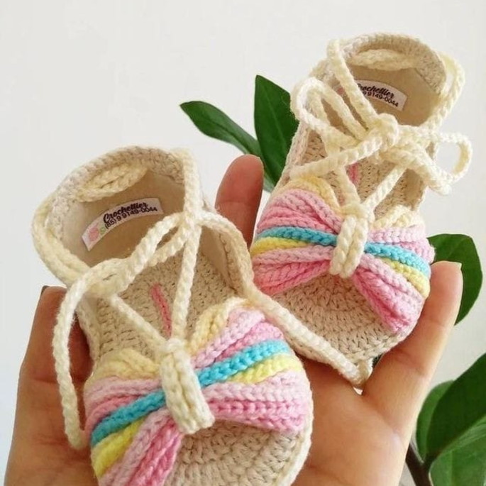 Imagem 1 - Sandália de Crochê para Bebê