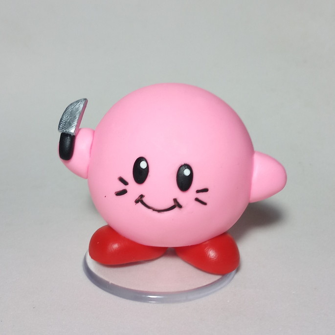 Imagem 1 - Kirby com Faquinha de Biscuit