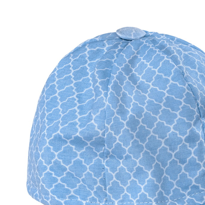 Imagem 3 - Boné Bebê com Aba Flexível Elástico Estampado Provençal Azul