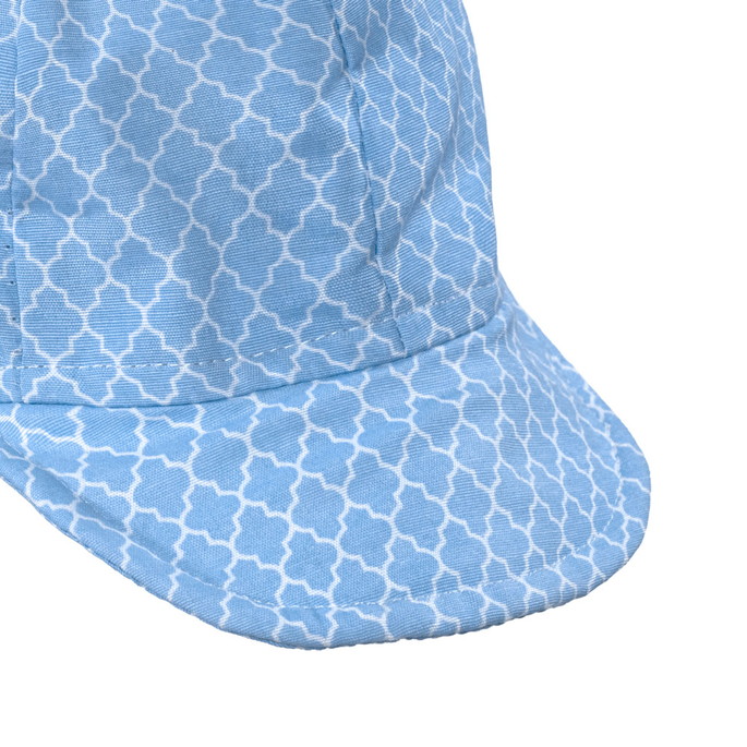 Imagem 4 - Boné Bebê com Aba Flexível Elástico Estampado Provençal Azul