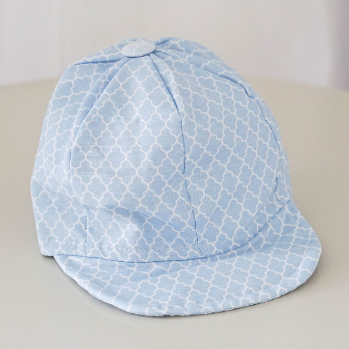 Imagem 1 - Boné Bebê com Aba Flexível Elástico Estampado Provençal Azul