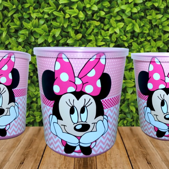 Imagem 1 - Kit com 15 Latas Tipo Ninho Minnie Rosa(vazio)