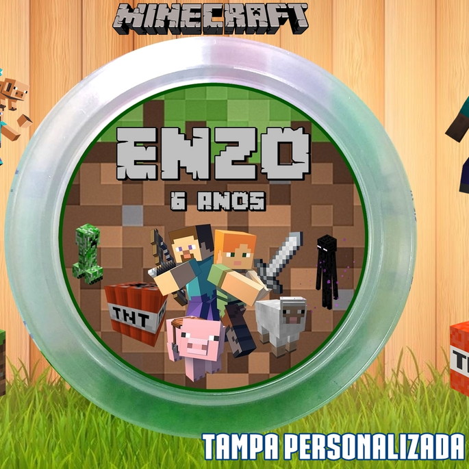 Imagem 2 - Kit com 15 Latas Tipo Ninho Minecraft com Massinha