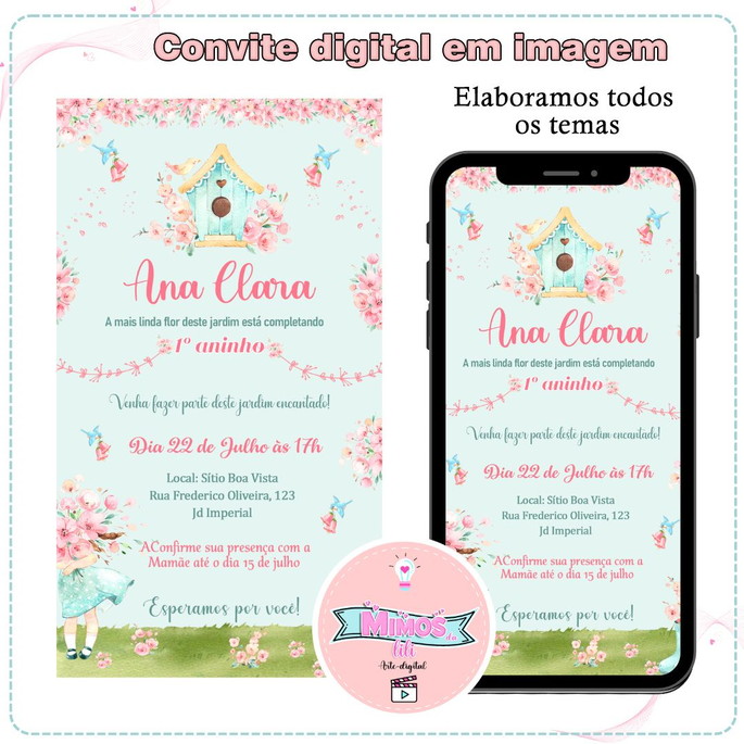 Imagem 1 - Convite Digital Jardim Encantado