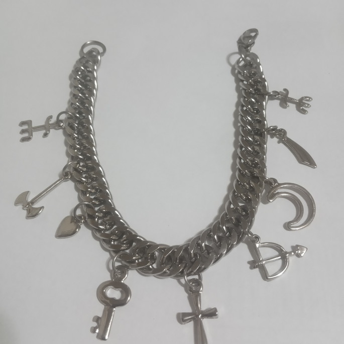 Imagem 1 - Pulseira de Aço Sete Linhas com Tridentes Mini 2.