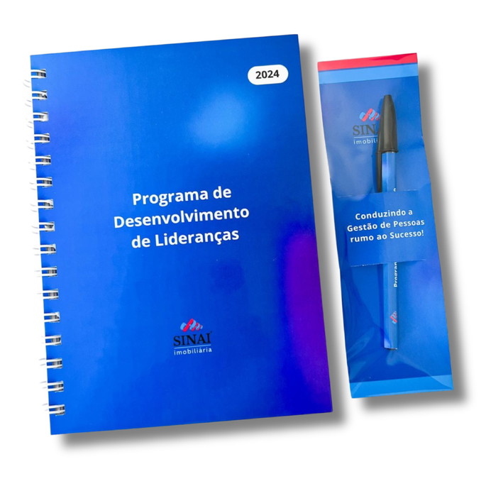 Imagem 1 - 20 Cadernos A5 Capa Dura 80 Folhas + Canetas com Logomarca