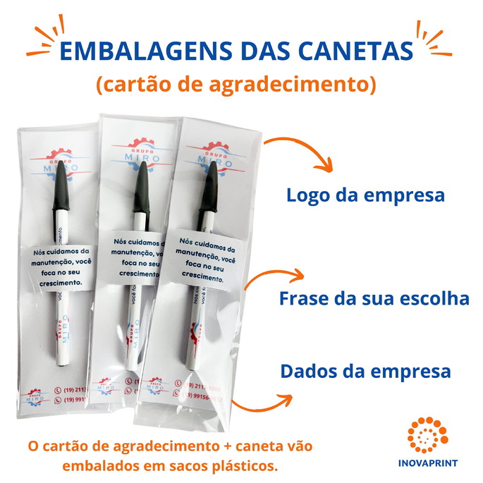 Imagem 5 - 20 Cadernos A5 Capa Dura 80 Folhas + Canetas com Logomarca