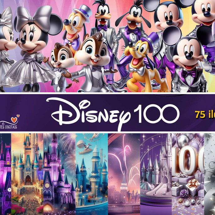 Kit Digital Disney 100 Anos Elo7 Produtos Especiais