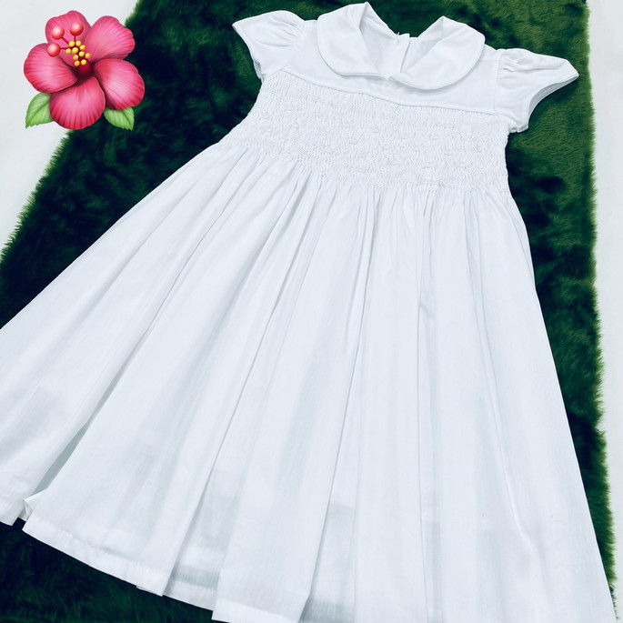 Imagem 1 - Vestido Bordado a Mão= Branco= 4 Anos