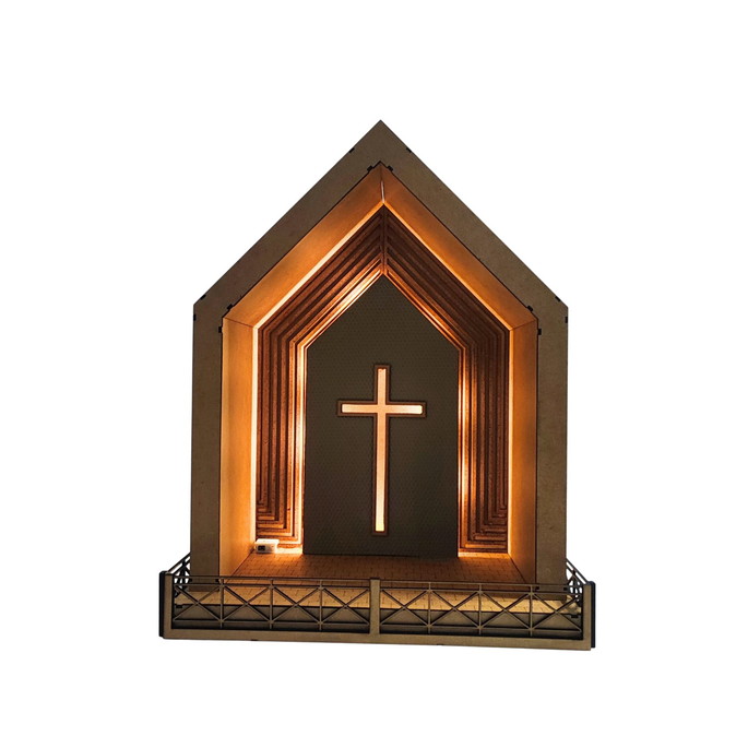 Imagem 2 - Capela Oratório Imagem Religiosa mdf 3mm com Led Modelo 09