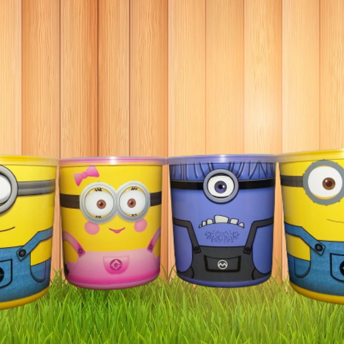 Imagem 1 - Lata Tipo Leite Minions com Lego Kit com 15 Und
