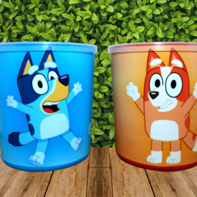 Imagem 1 - Lata Tipo Leite Bluey com Lego Kit com 15 Und