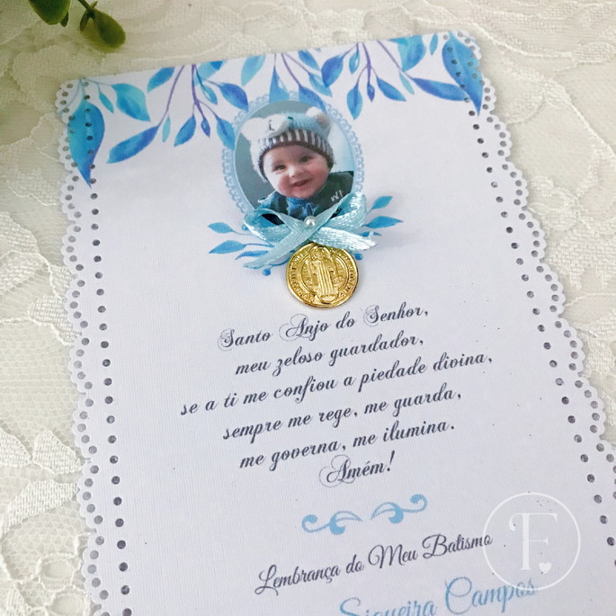 Imagem 3 - Santinho Rendado | Photo Memory Blue