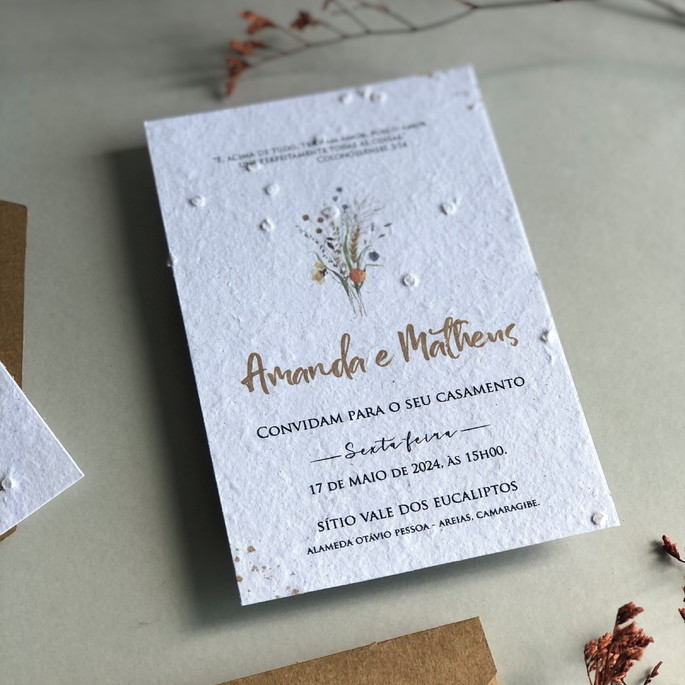 Imagem 2 - Convite com Sementes - com Envelope Kraft