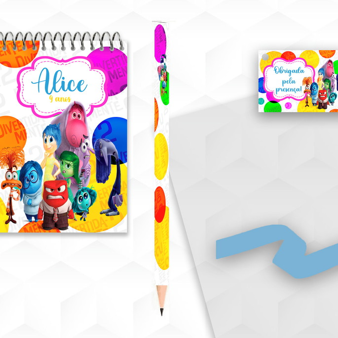 Imagem 1 - Bloquinho com Lápis Divertidamente 2 Personalizado
