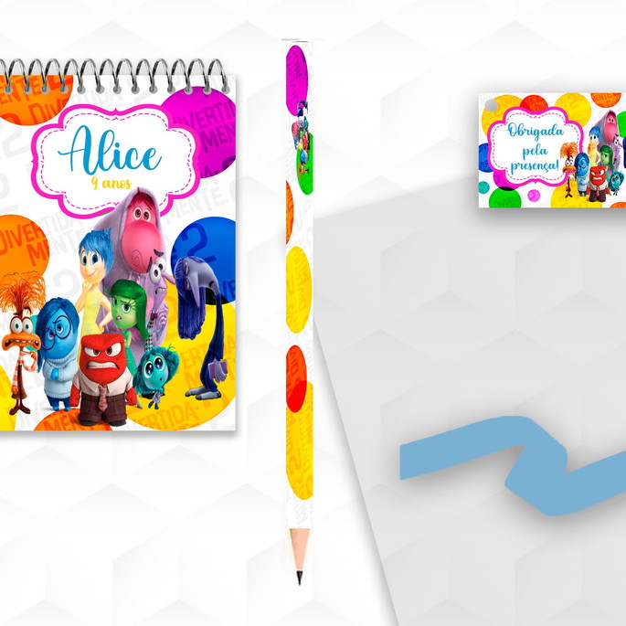 Imagem 1 - Bloquinho com Lápis Divertidamente 2 Personalizado