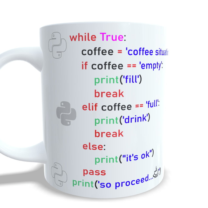 Imagem 1 - Caneca Programador de Ti Coffee Python para Programadores