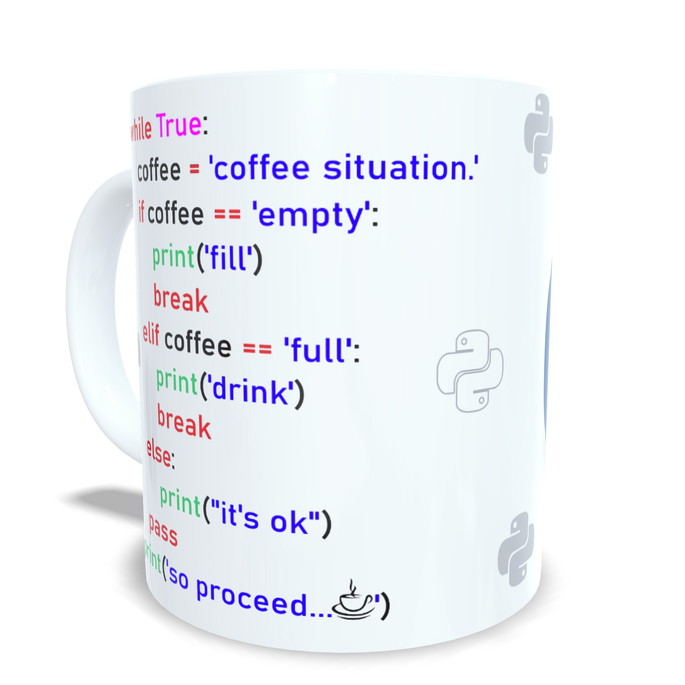 Imagem 2 - Caneca Programador de Ti Coffee Python para Programadores