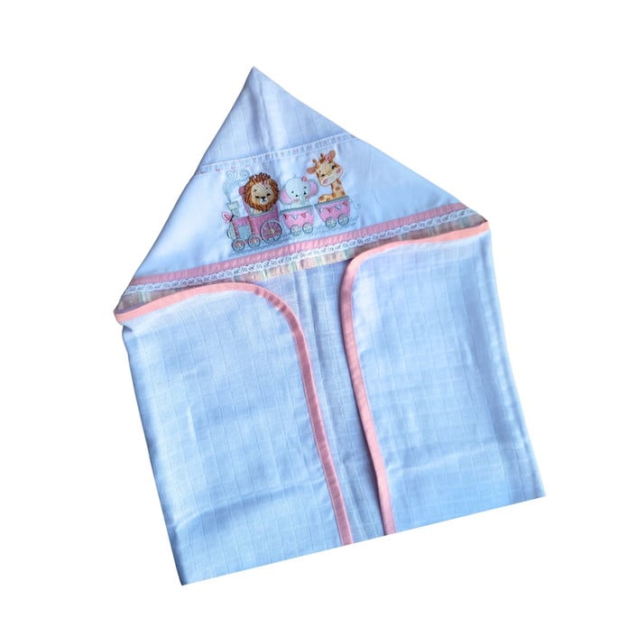 Imagem 1 - Toalha Fralda com Capuz Personalizada com Bordado Bebê