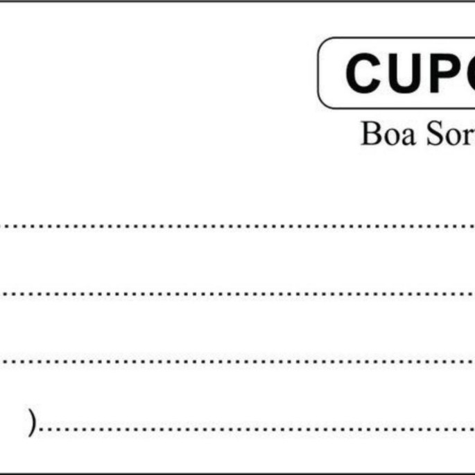 Imagem 1 - Kit com 5 Blocos de Cupom para Sorteio com 100 Folhas Cada