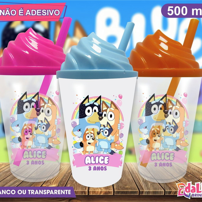 Imagem 1 - Copo Chantilly Personalizado Bluey Mod. 2 - 500 ml