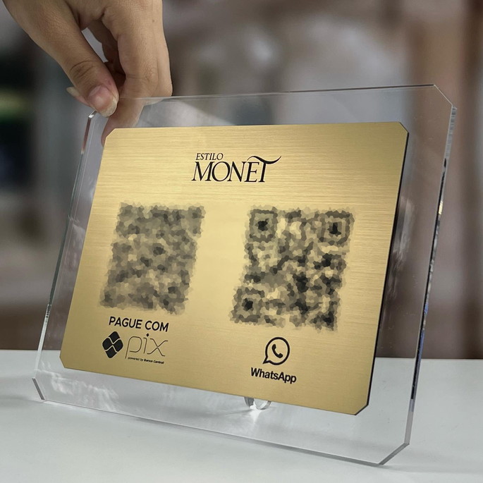 Imagem 1 - Placa Qr Code Duplo