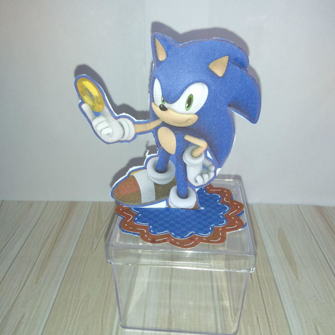 Imagem 1 - Apliques 3d Sonic com 10 Unidades