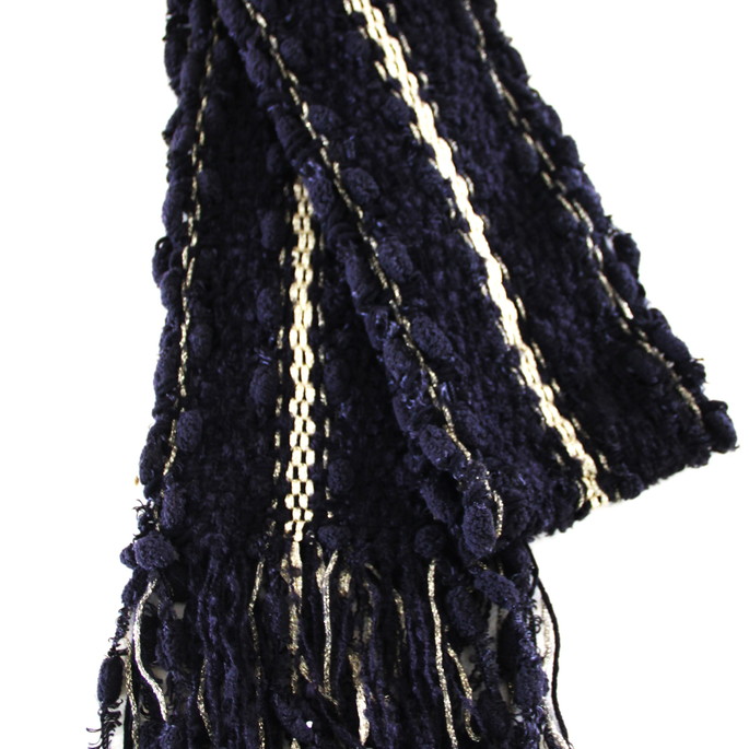 Imagem 2 - Cachecol Preto com Dourado