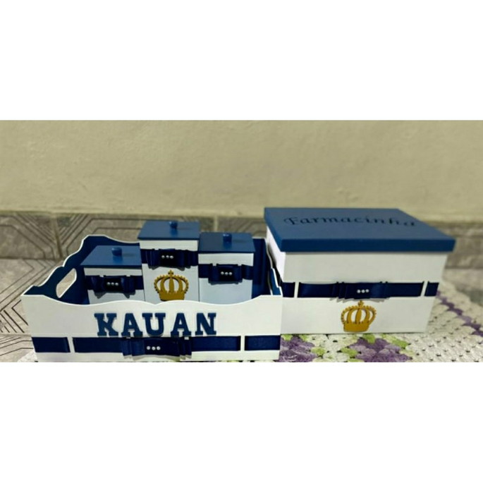 Imagem 5 - Kit Bebe mdf Coroa com 5 Peças. com Cor e Nome Personalizado